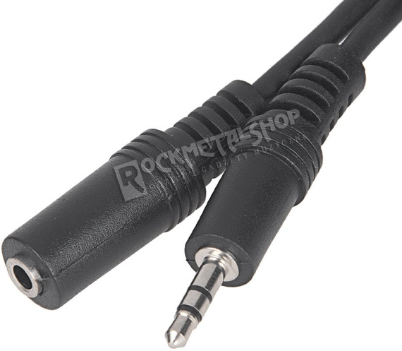 przedłużacz mały JACK STEREO 3,5 mm wtyk-gniazdo M/F / 1 m