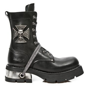 buty NEW ROCK ITALI NEGRO, PLANING NEW NEGRO M3 ACERO ORIFICIO [1623-S1]