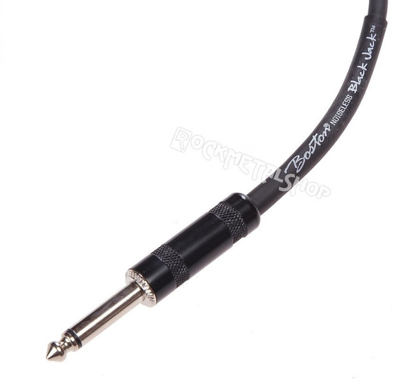 przewód instrumentalny BOSTON - BLACK JACK 1m jack prosty/prosty