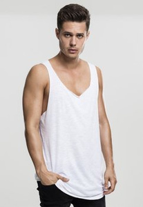 koszulka na ramiączka LONG SHAPED OPEN EDGE LOOSE TANK white