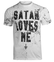 koszulka AMENOMEN - SATAN LOVES ME (OMEN057KM WHITE ALLPRINT BLACK)