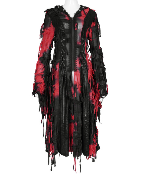 kardigan DEVIL FASHION - BLACK AND RED GOTHIC 