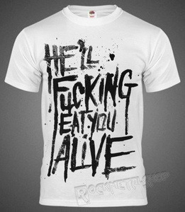 koszulka BLACK ICON - HE'LL FUCKING EAT YOU ALIVE (MICON150 WHITE)