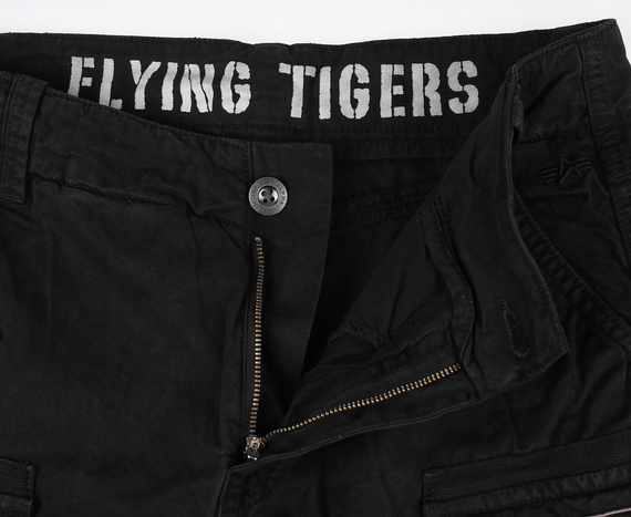 spodnie bojówki krótkie ALPHA INDUSTRIES - FLYING TIGERS SHORT BLACK 