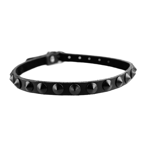 obroża 1-rzędowa - CONE STUD BLACK 