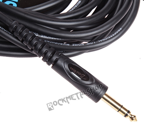 przewód audio BOSTON: DUŻY JACK (6.3mm) stereo - MAŁY JACK (3.5mm) stereo / 6m