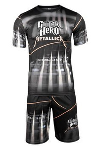 komplet METALLICA - GUITAR HERO (koszulka + spodenki), techniczny