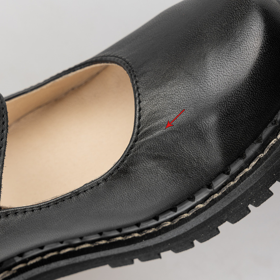 glany damskie STEADY'S - "BALERINKI" czarne (STE/ROCK), USZKODZONE