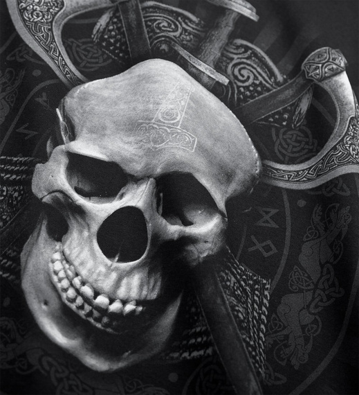 koszulka VICTORY OR VALHALLA - SKULL