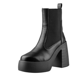 botki damskie na obcasie ALTERCORE czarne (EBONY BLACK)