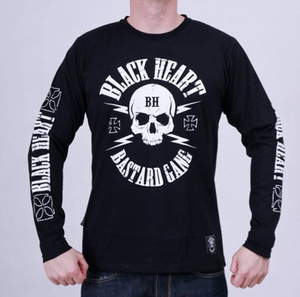 longsleeve BLACK HEART - BASTARD SKULL