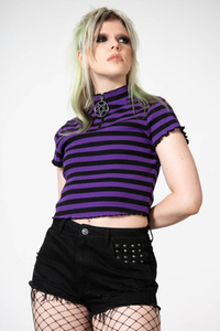 bluzka damska KILLSTAR - MALKIN (PURPLE)