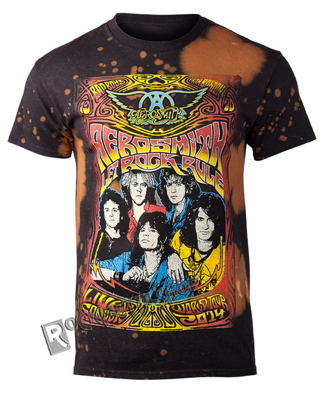 koszulka AEROSMITH - WORLD TOUR 2014, barwiona