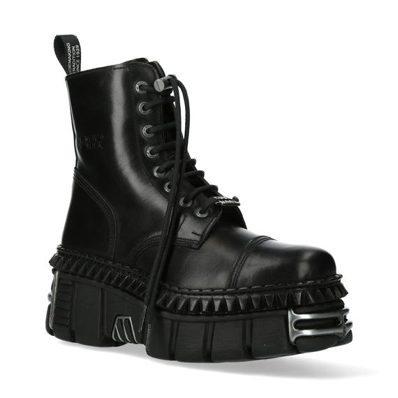 buty NEW ROCK CRUST NEGRO, TOWER CASCO NEGRO ACERO PICOS NEGRO + lateral + puntera + trasera [M-WALL083CCT-S9]
