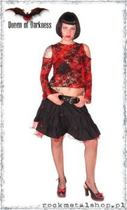 bluzka LACE RED-BLACK