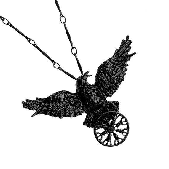 wisior + łańcuch VIKING RAVEN 