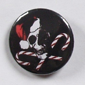przypinka SANTA SKULL