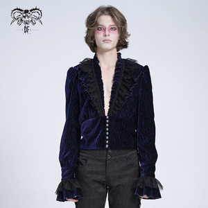 koszula męska DEVIL FASHION - BLUE GOTHIC VINTAGE