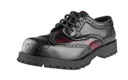 glany NEVERMIND - CZARNO / BORDOWE (4 dziurki) polerowane, USZKODZONE