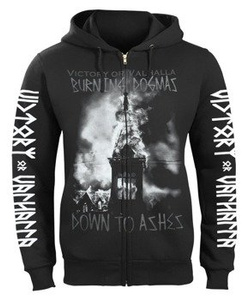 bluza VICTORY OR VALHALLA - BURNING DOGMAS rozpinana, z kapturem
