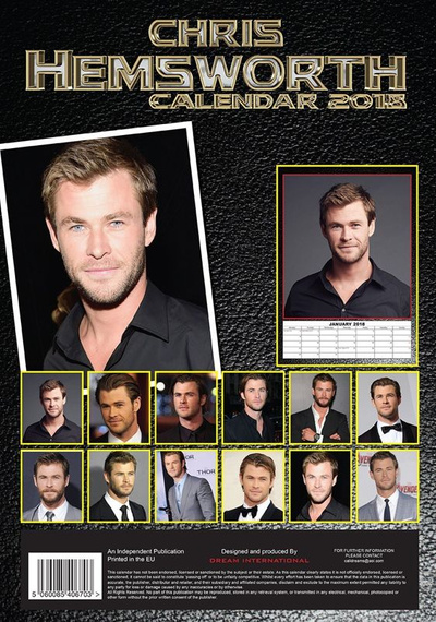 kalendarz CHRIS HEMSWORTH 2018