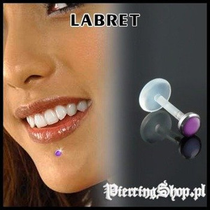 KOLCZYK DO BRODY LABRET(bioplast+tytan) KÓŁECZKO różne kolory FUKSJA [FLTAPI-3]