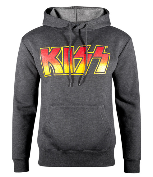 bluza KISS - SLASHED LOGO, kangurka z kapturem