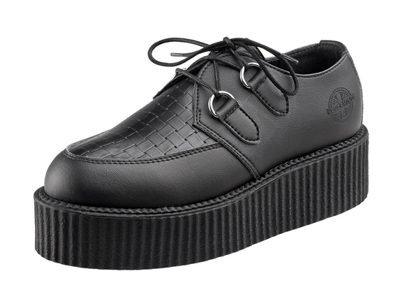 buty creepers NEVERMIND - CZARNE synthetic