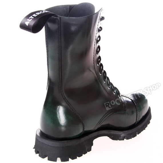 glany ALTERCORE zielone przecierane 10-dziurkowe (551 GREEN RUB-OFF)