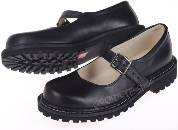 glany damskie STEADY'S - "BALERINKI" czarne (STE/ROCK), USZKODZONE