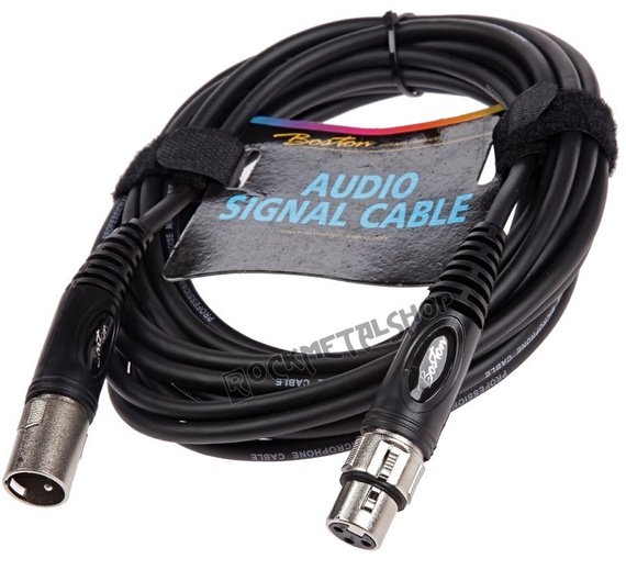 przewód mikrofonowy BOSTON: XLR męski - XLR damski / 6m