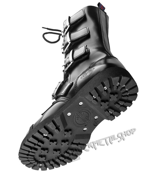 glany NEVERMIND - CZARNE (14 dziurek + 4 klamry) polerowane