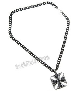 wisior + łańcuch KRZYŻ MALTAŃSKI