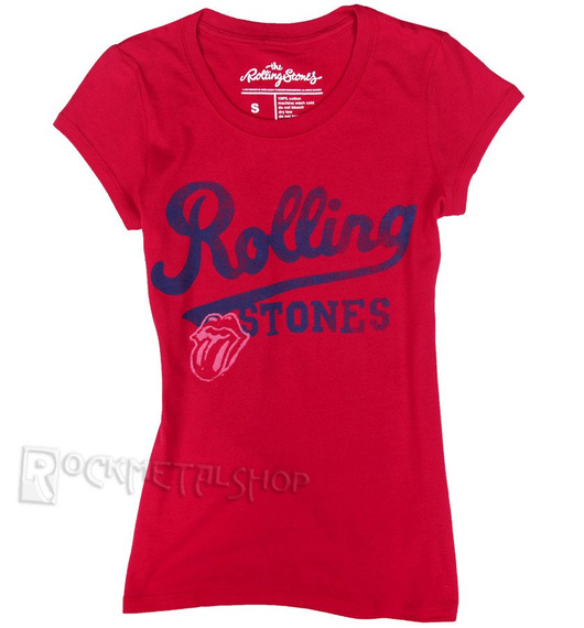 bluzka damska ROLLING STONES - TEAM LOGO czerwona