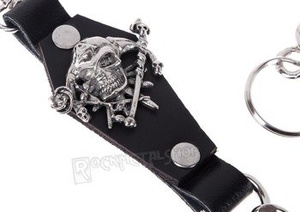 łańcuch do kluczy / portfela CZASZKA