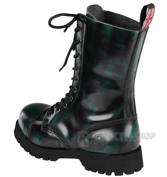 glany NEVERMIND - ZIELONE PRZECIERANE (10 dziurek) polerowane 