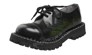 krótkie glany STEEL - KHAKI / BLACK (3 dziurki)