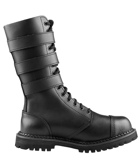 glany BRANDIT - PHANTOM BUCKLE (14 dziurek - CZARNE)