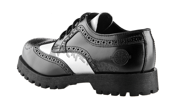 glany NEVERMIND - CZARNO / BIAŁE (4 dziurki) polerowane, USZKODZONE