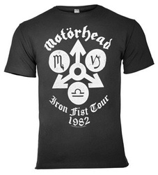 koszulka MOTORHEAD - IRON FIST TOUR ciemnoszara