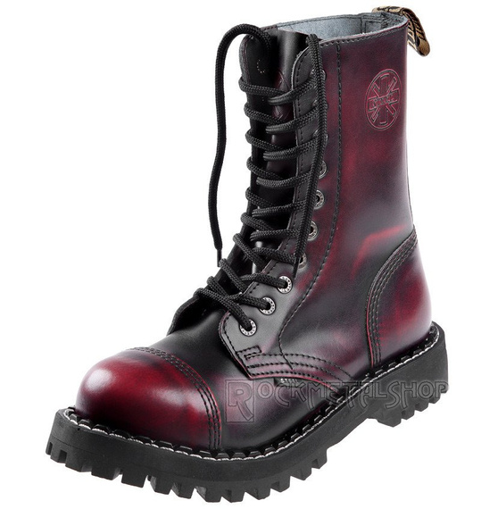 glany STEEL - RED / BLACK (10 dziurek)