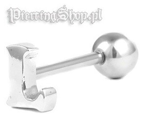 KOLCZYK DO JęZYKA LITERA L grubość 1,6mm średnica kulki 6mm (BLSC31L)