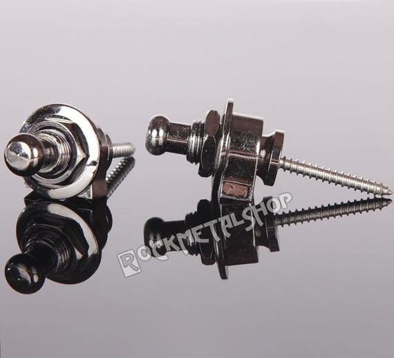 straplock / zaczep do paska BOSTON czarny chrom (komplet 2szt.)