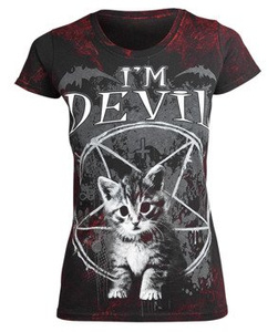 bluzka damska AMENOMEN - I'M DEVIL (OMEN065DA ALLPRINT RED)