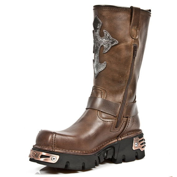 buty NEW ROCK M.1610-C2 NOMADA MARRON BOX PLANE REACTOR NEGRO TOB COBRE