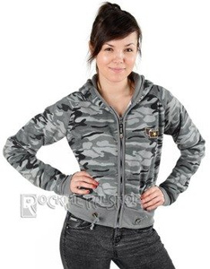 bluza damska na suwak MORO GREY
