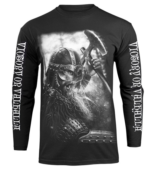 longsleeve VICTORY OR VALHALLA - VIKING WARRIOR