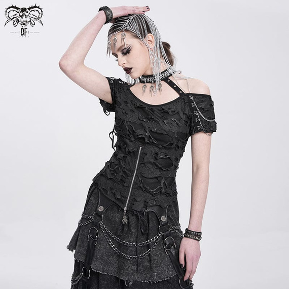 bluzka damska DEVIL FASHION - BLACK GOTHIC PUNK 