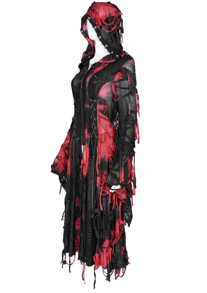 kardigan DEVIL FASHION - BLACK AND RED GOTHIC 