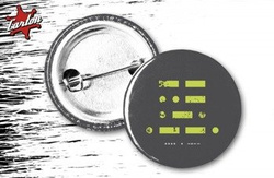 przypinka HEY - MURP czarno-zielony